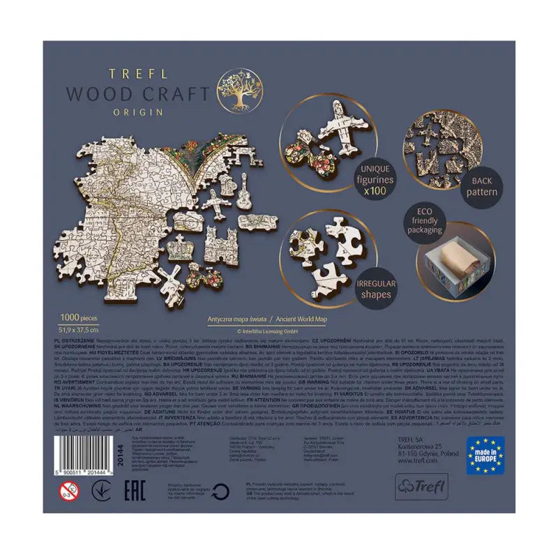Puzzle 1000 pièces en bois: Ancient World Map