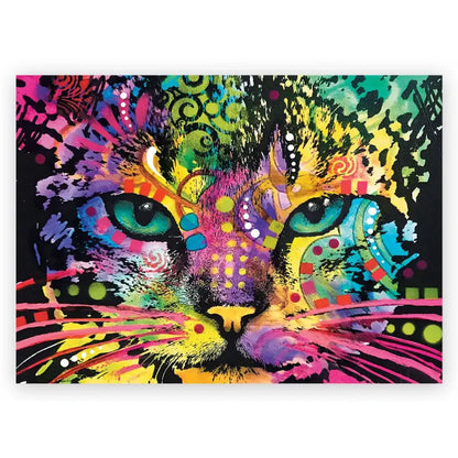 Puzzle 1000 pièces en bois: Colorful Cat