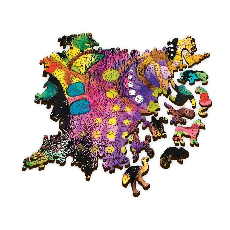 Puzzle 1000 pièces en bois: Colorful Cat