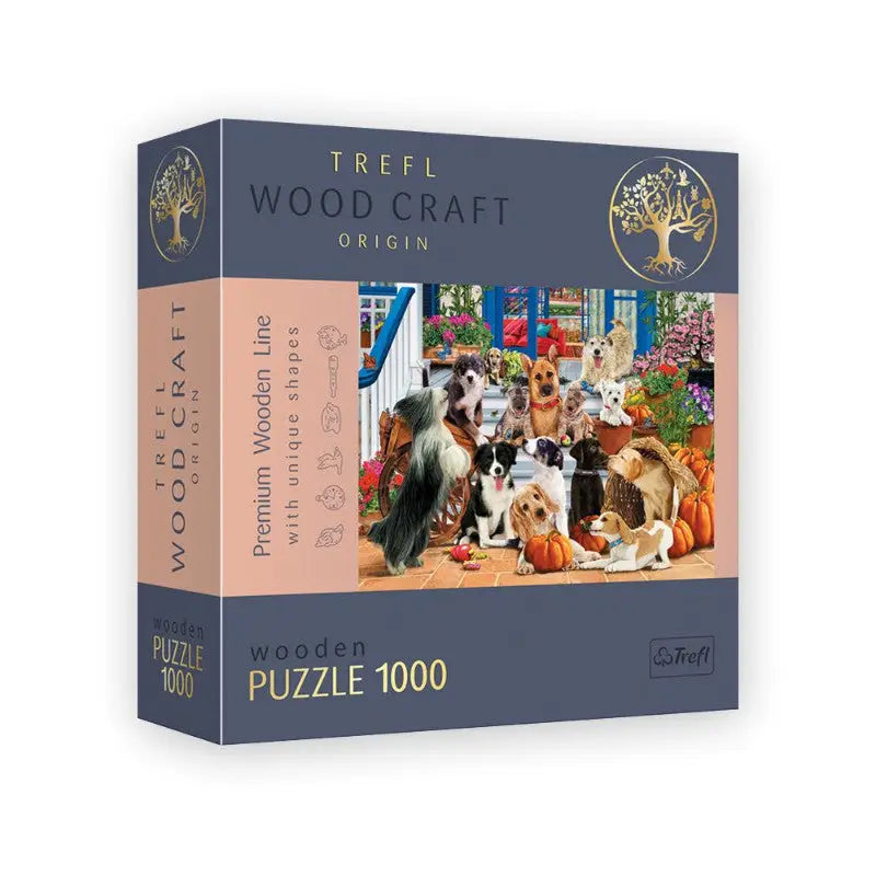 Puzzle 1000 pièces en bois: Doggy Friendship