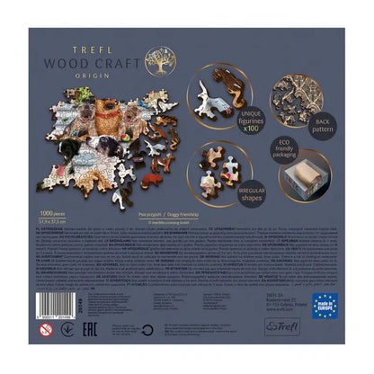 Puzzle 1000 pièces en bois: Doggy Friendship