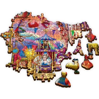 Puzzle 500 pièces en bois: Magic World