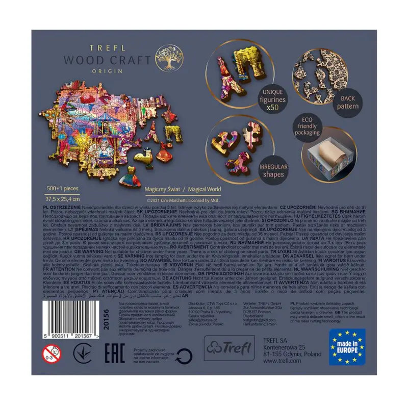 Puzzle 500 pièces en bois: Magic World