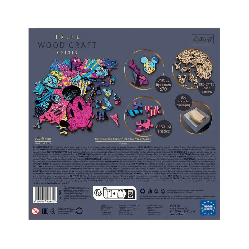 Puzzle 500 pièces en bois: Mickey Mouse