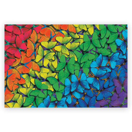 Puzzle 500 pièces en bois: Rainbow Butterflies